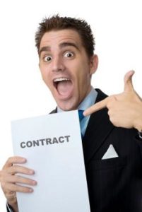 Word Sell Happy Salesman Contract